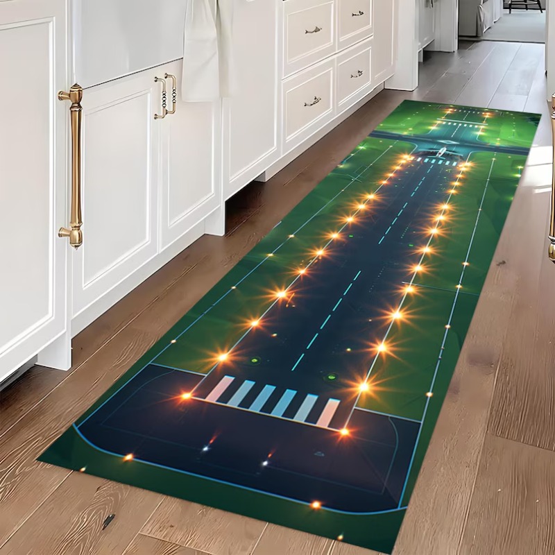 Commercial Kitchen Interior Design - Airport Runway Runner Rug Intricate Airport