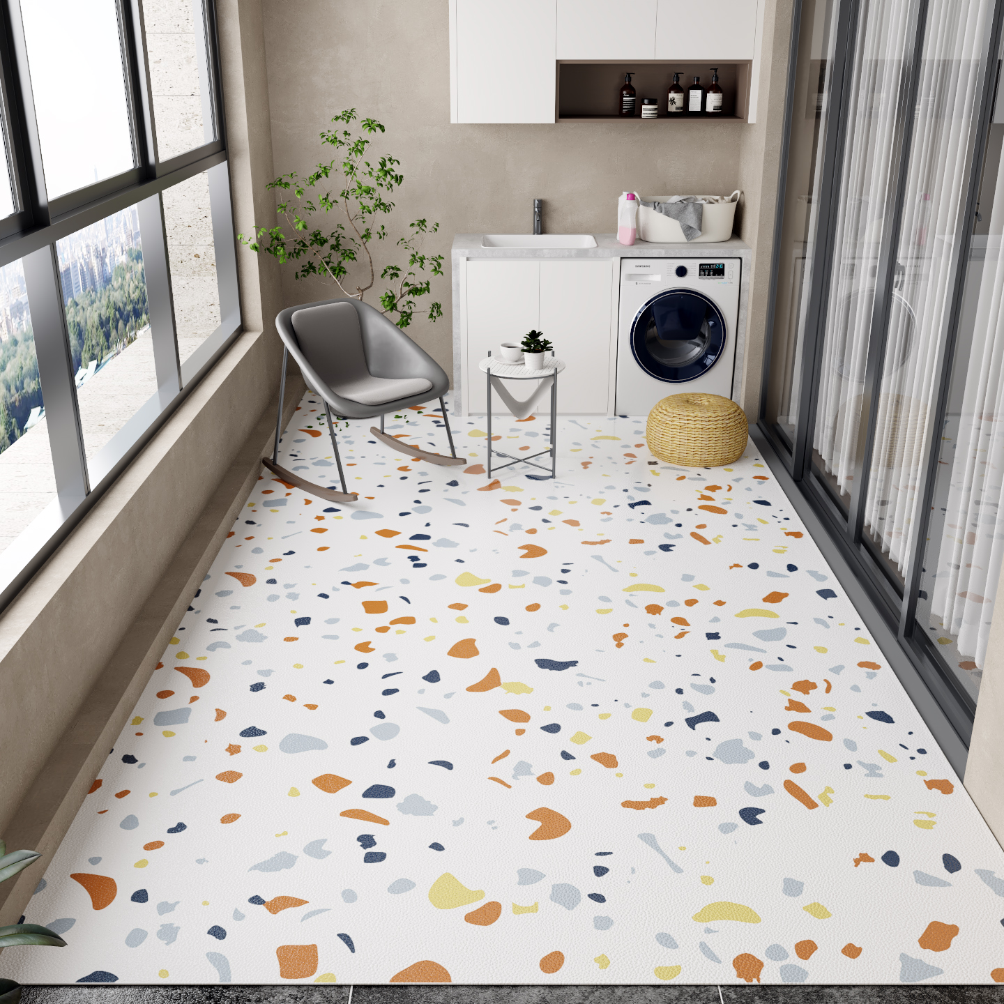 Commercial Kitchen Vinyl Flooring - Balcony Floor Mat Pvc Leather Large