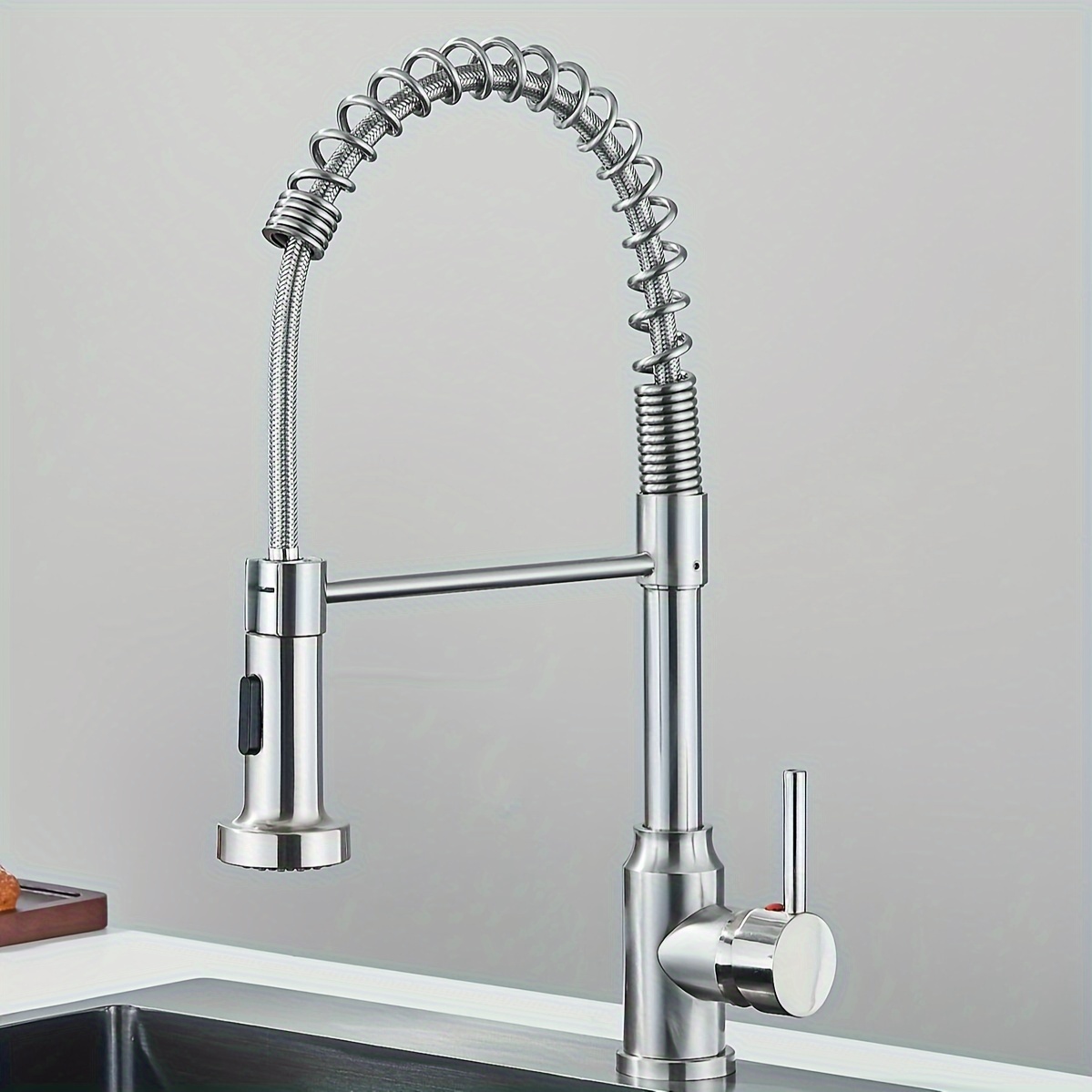 Commercial Kitchen Tap With Spray - Matte Black Kitchen Faucet Featuring a