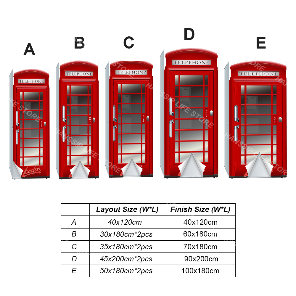 Retro Phone Booth Printed Refr - Commercial Kitchen Wall Panels บทวิจารณ์และราคา