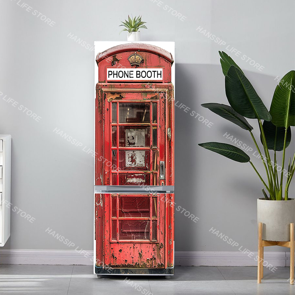 Retro Phone Booth Printed Refr - Commercial Kitchen Wall Panels บทวิจารณ์และราคา