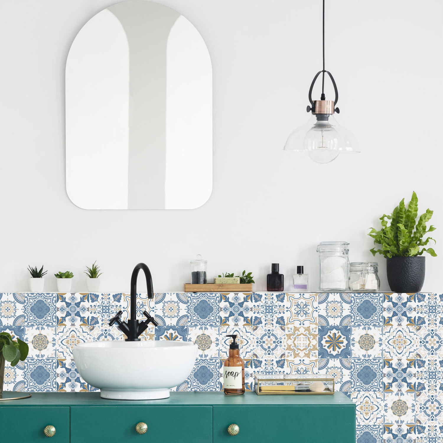 24 pieces of Mandala Retro Pat - Commercial Kitchen Wall Panels บทวิจารณ์และราคา