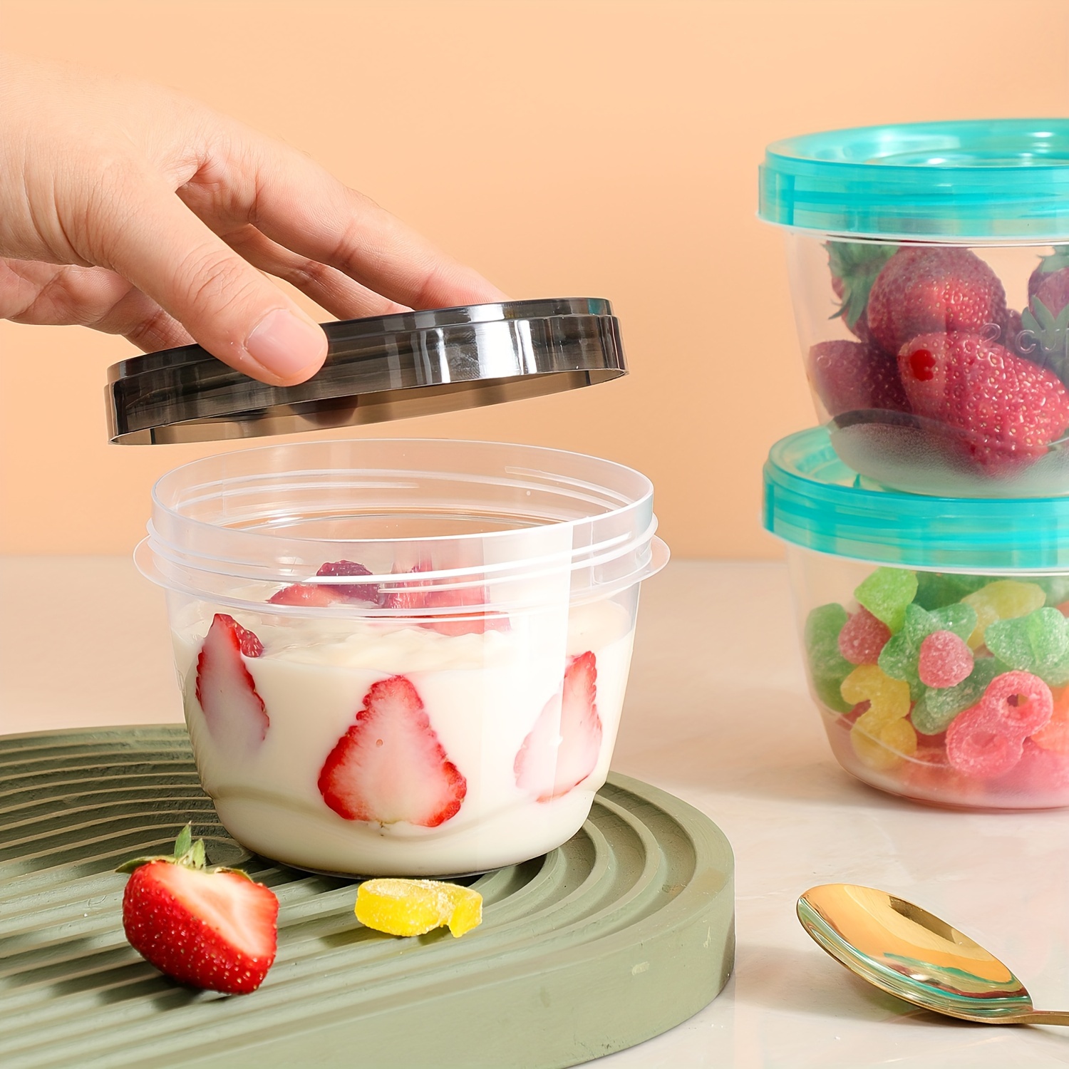 2 Transparent Sealed Food Stor - Commercial Kitchen Utensil Organizer บทวิจารณ์และราคา