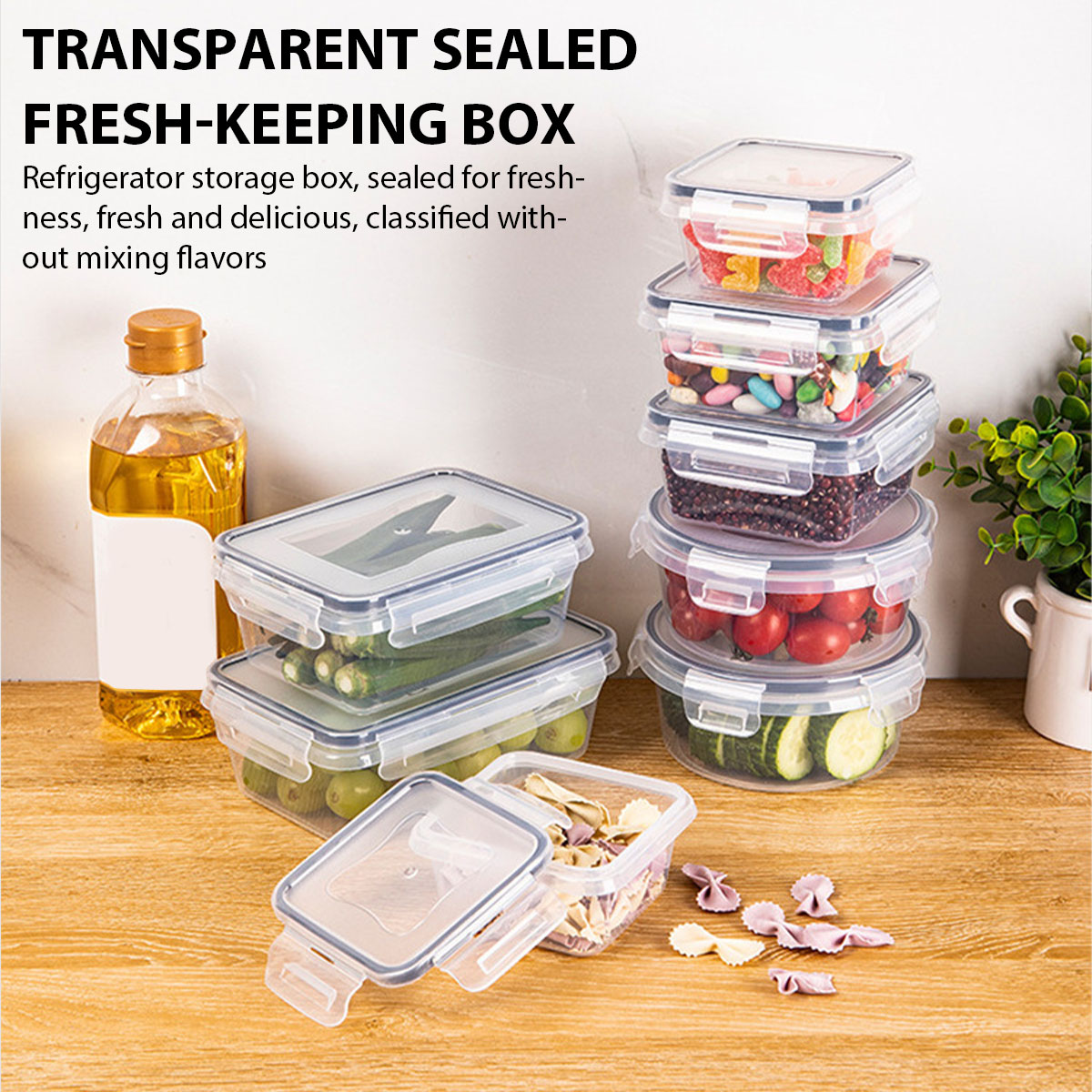 24Pcs/set Food Storage Box Set - Commercial Kitchen Utensil Organizer บทวิจารณ์และราคา