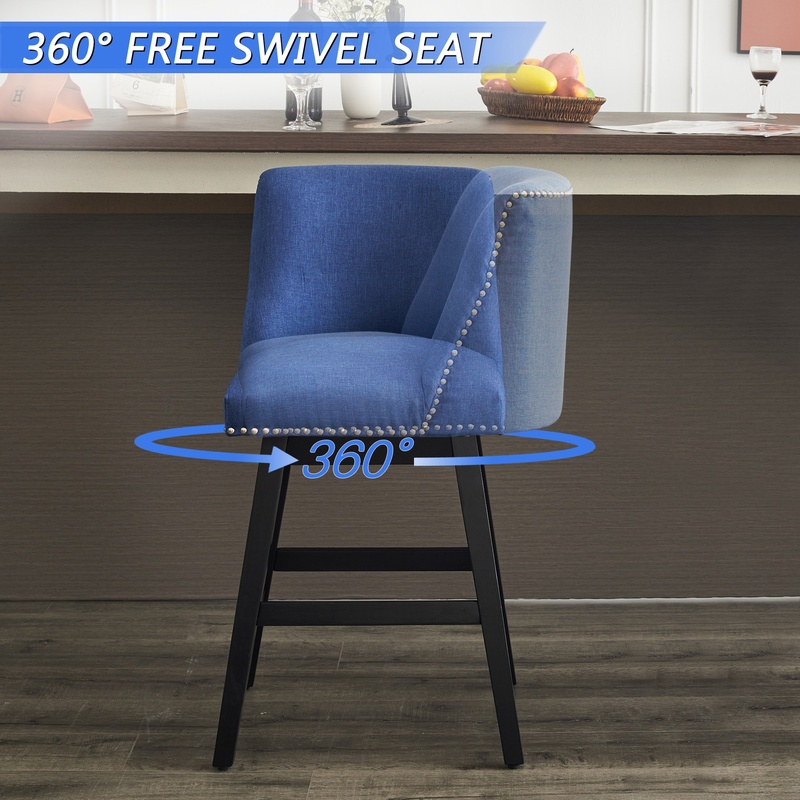 Dark Blue Upholstered Bar Stoo - Commercial Kitchen Designer บทวิจารณ์และราคา