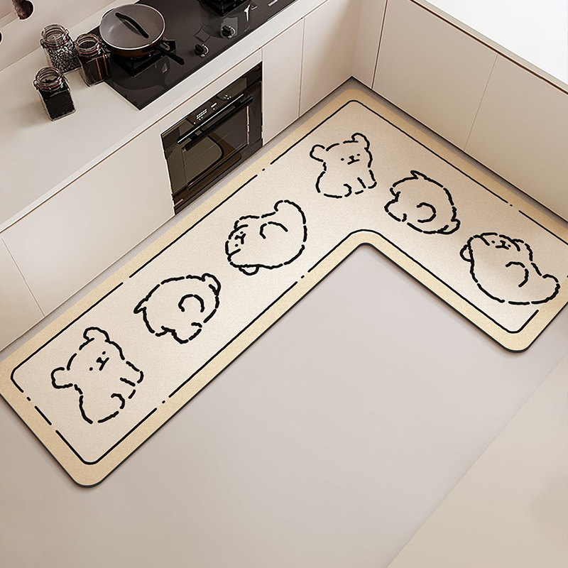 L-shaped Kitchen Floor Mat Wat - Commercial Kitchen Vinyl Flooring บทวิจารณ์และราคา