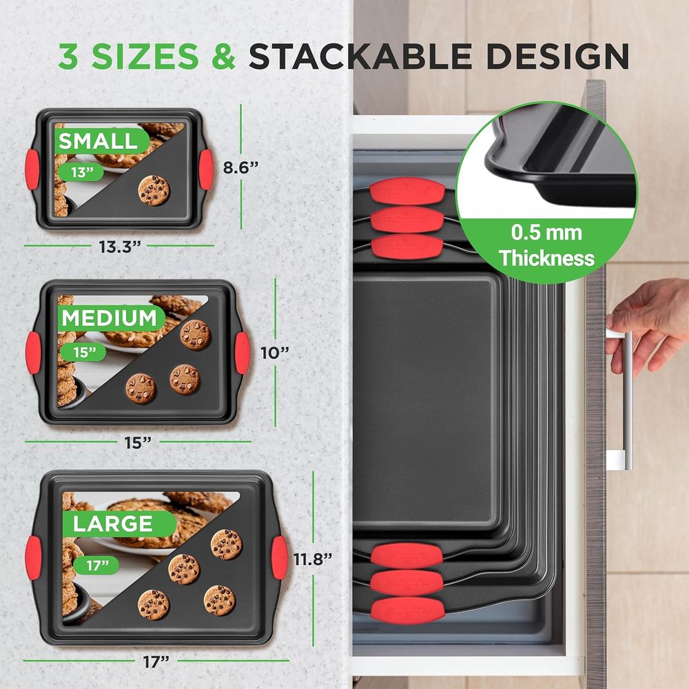 3-Piece Nonstick Kitchen Oven  - Commercial Kitchen Oven บทวิจารณ์และราคา