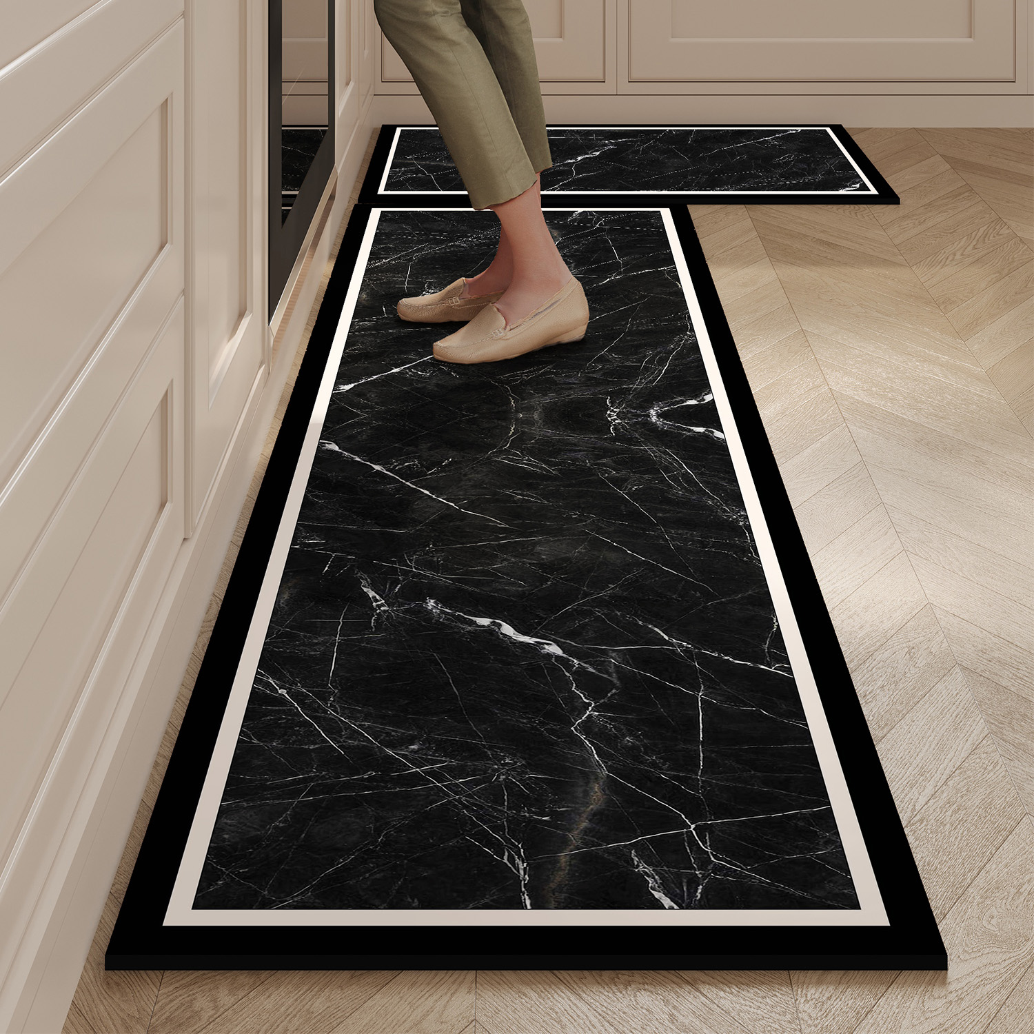 Kitchen Mat Waterproof Pvc Lea - Commercial Kitchen Vinyl Flooring บทวิจารณ์และราคา