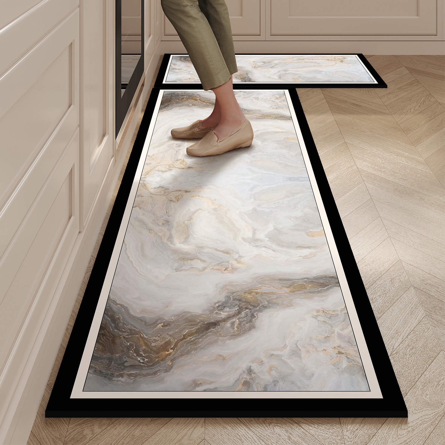 Kitchen Mat Waterproof Pvc Lea - Commercial Kitchen Vinyl Flooring บทวิจารณ์และราคา