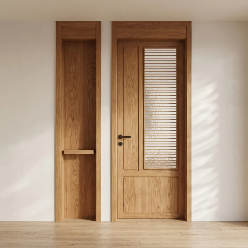 Luxury solid wood glass slidin - Commercial Kitchen Interior Design บทวิจารณ์และราคา