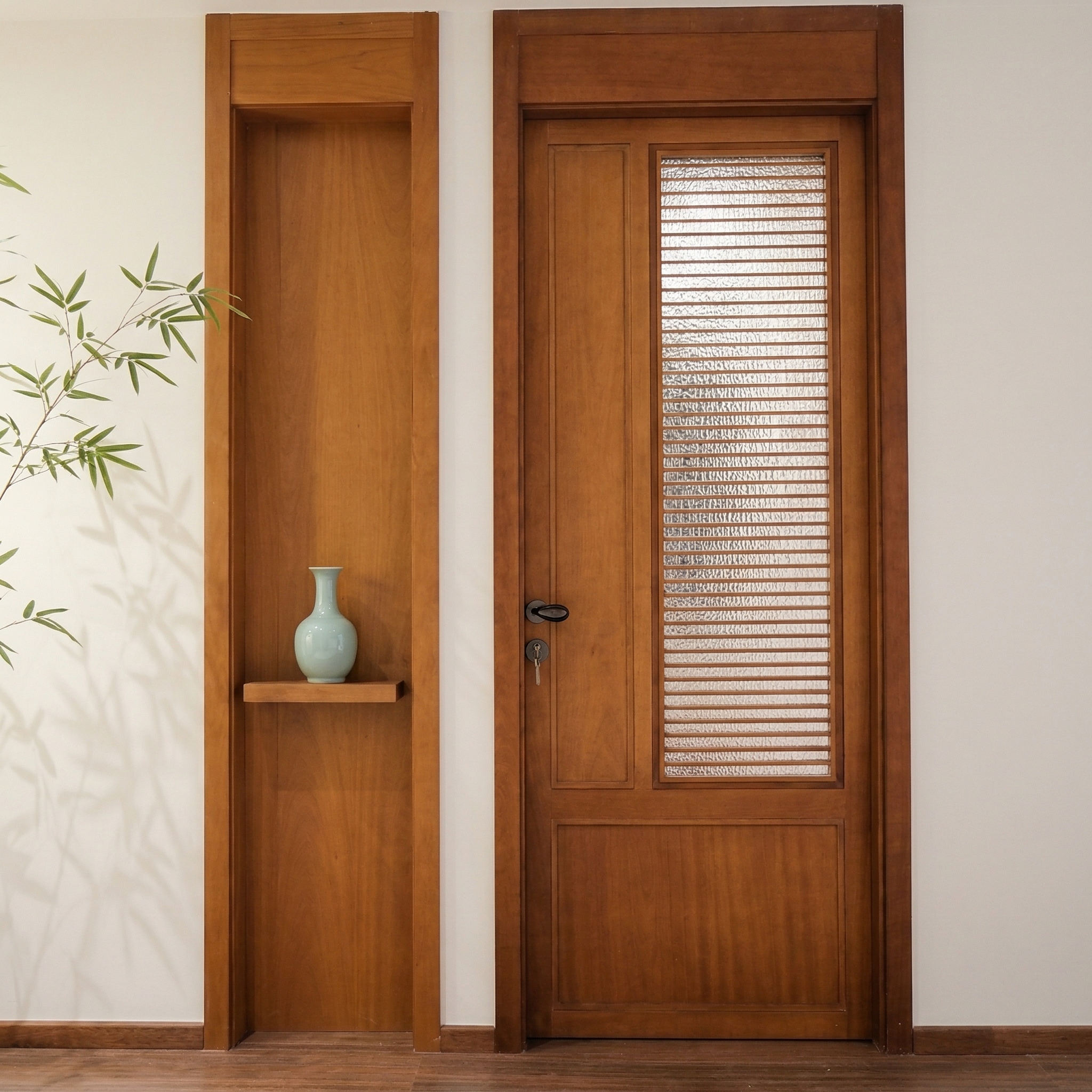 Luxury solid wood glass slidin - Commercial Kitchen Interior Design บทวิจารณ์และราคา
