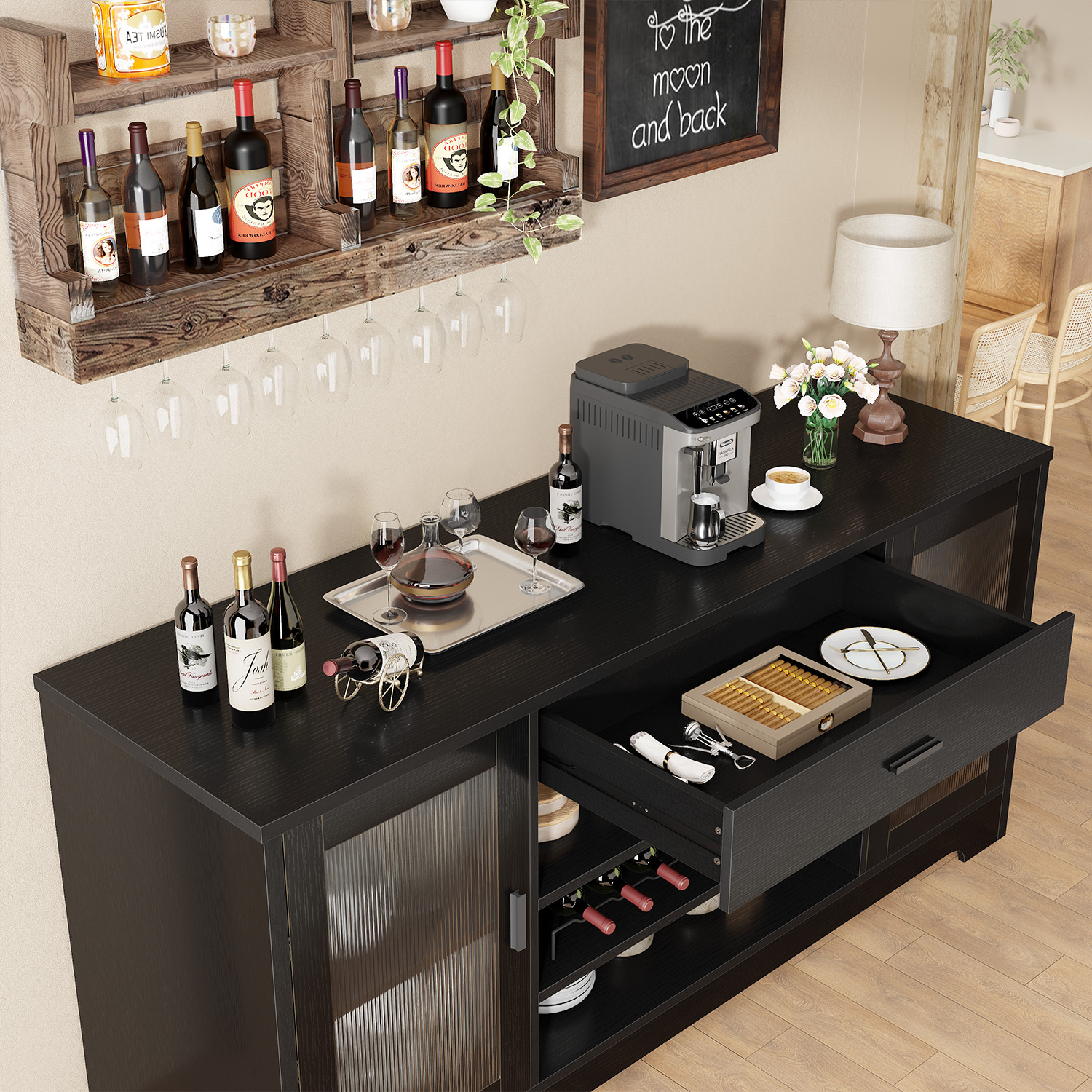 Wooden wine family bar cabinet - Commercial Kitchen Refrigerator บทวิจารณ์และราคา