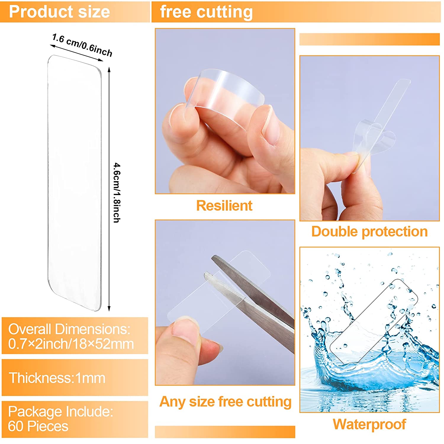 Transparent Double Sided Tape  - Commercial Kitchen Wall Panels บทวิจารณ์และราคา