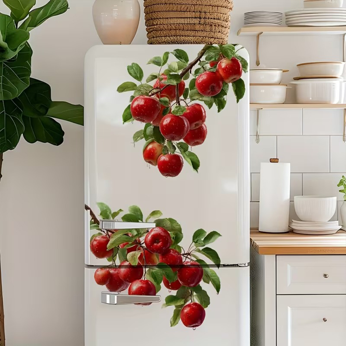 3D Red Apple Refrigerator Magn - Commercial Kitchen Wall Panels บทวิจารณ์และราคา