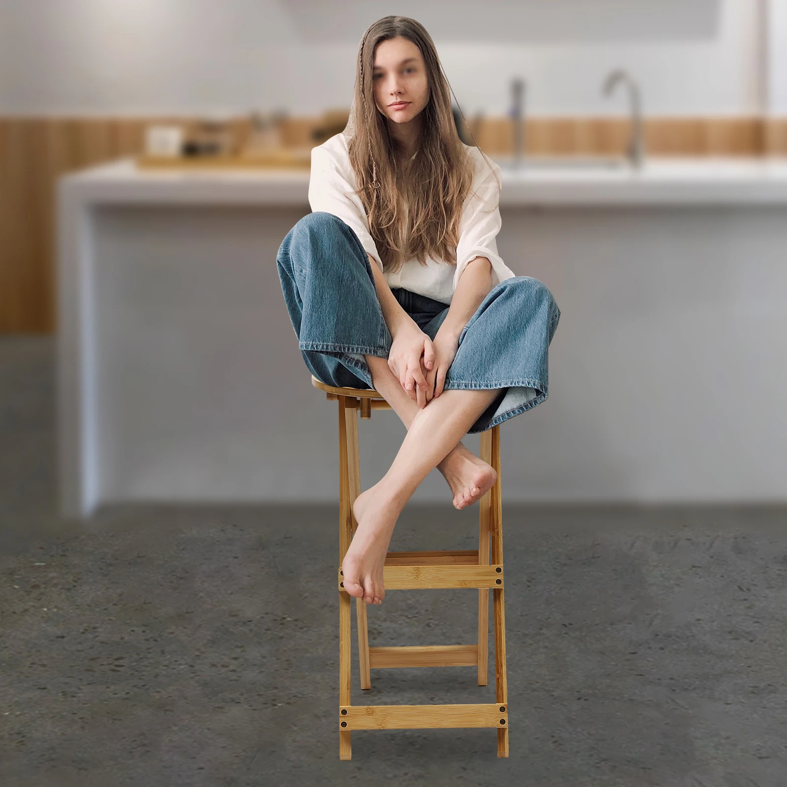 Foldable Bamboo Bar Stool W/ B - Commercial Kitchen Requirements บทวิจารณ์และราคา