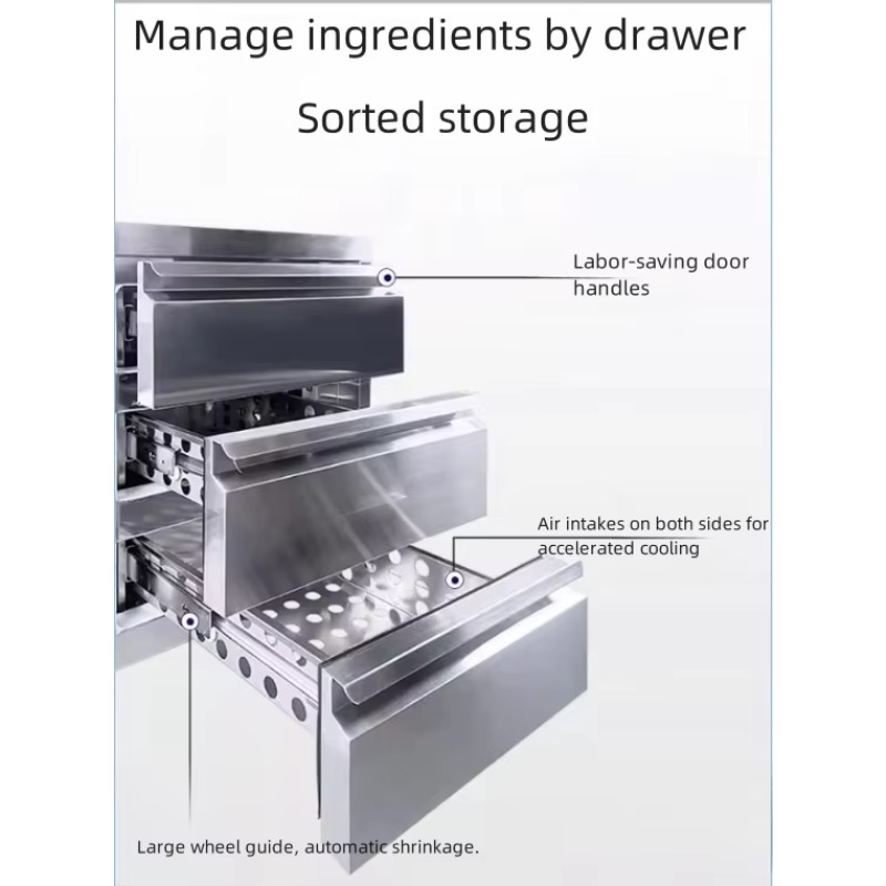Commercial Stainless Steel Air - Commercial Kitchen Refrigerator บทวิจารณ์และราคา