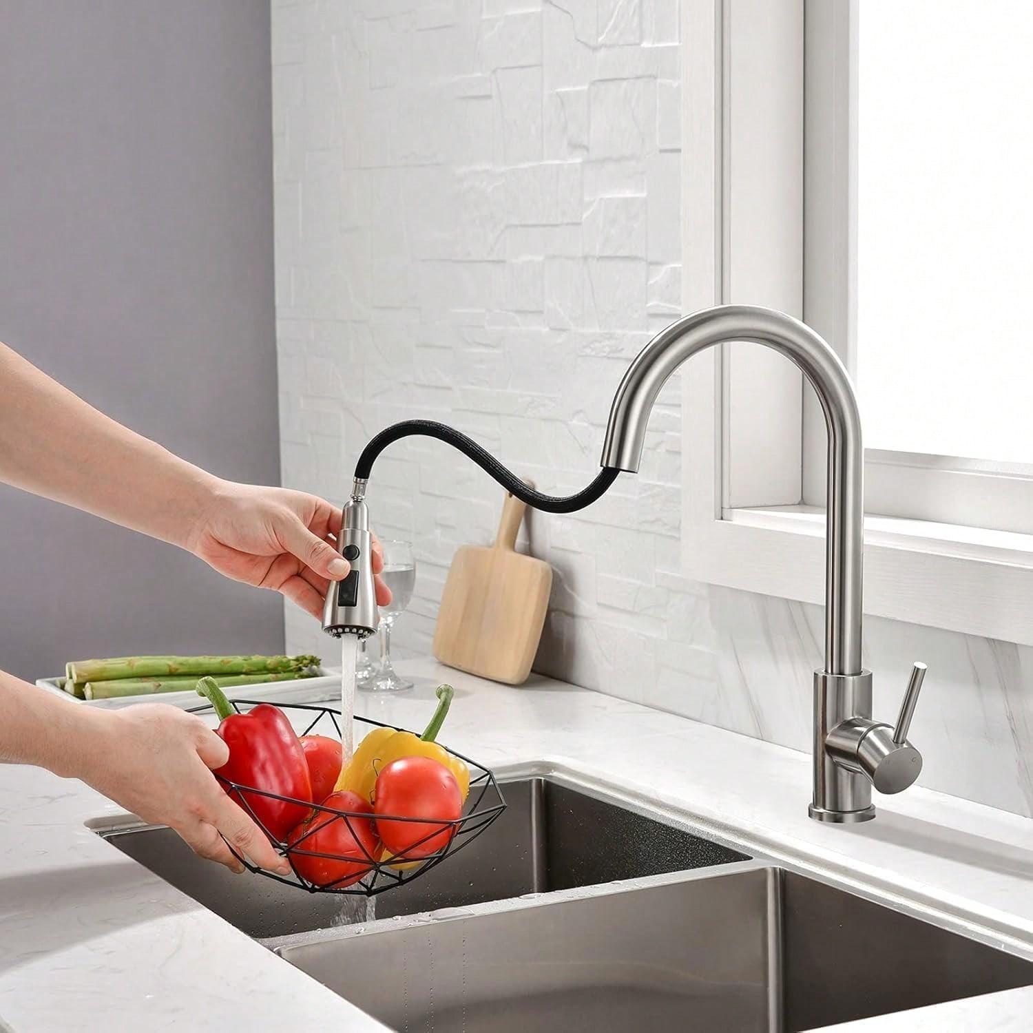 1 Pc Kitchen Tap With Pull-Dow - Commercial Kitchen Tap With Spray บทวิจารณ์และราคา