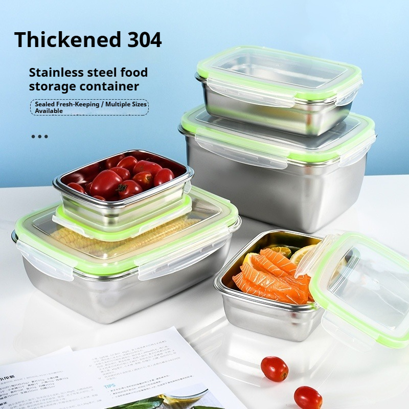 304 Stainless Steel Lunch Box  - Commercial Kitchen Utensil Organizer บทวิจารณ์และราคา