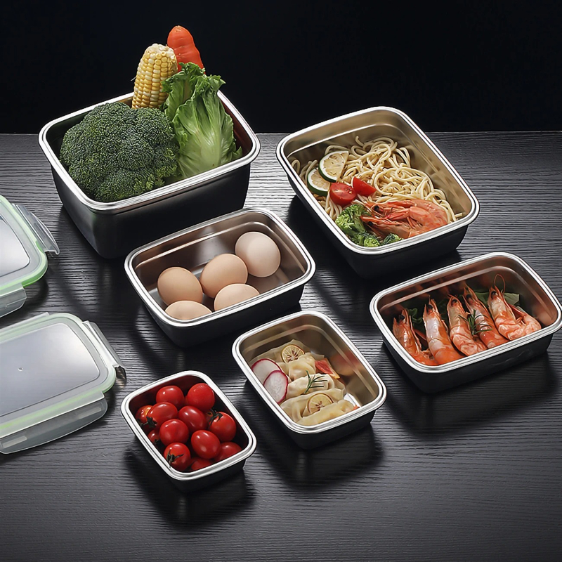 304 Stainless Steel Lunch Box  - Commercial Kitchen Utensil Organizer บทวิจารณ์และราคา