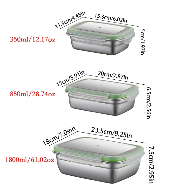 304 Stainless Steel Lunch Box  - Commercial Kitchen Utensil Organizer บทวิจารณ์และราคา