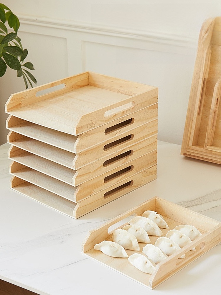 Wooden Multi-Layer Dumpling Tr - Commercial Kitchen Utensil Storage บทวิจารณ์และราคา