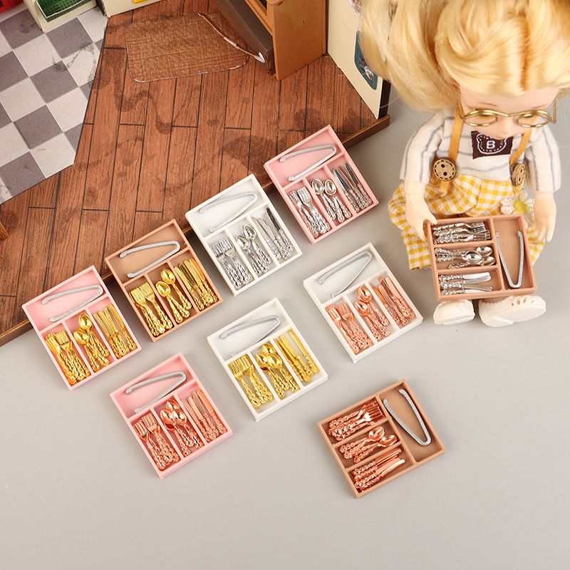 1Set 1:12 Dollhouse Mini Knife - Commercial Kitchen Utensil Organizer บทวิจารณ์และราคา