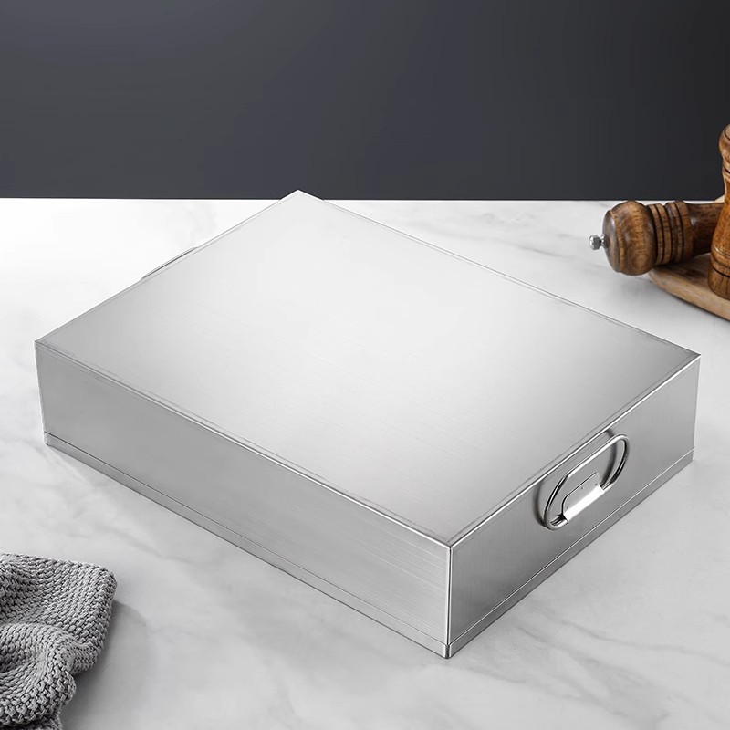 Stainl Steel Rectangular Cover - Commercial Kitchen Utensil Storage บทวิจารณ์และราคา