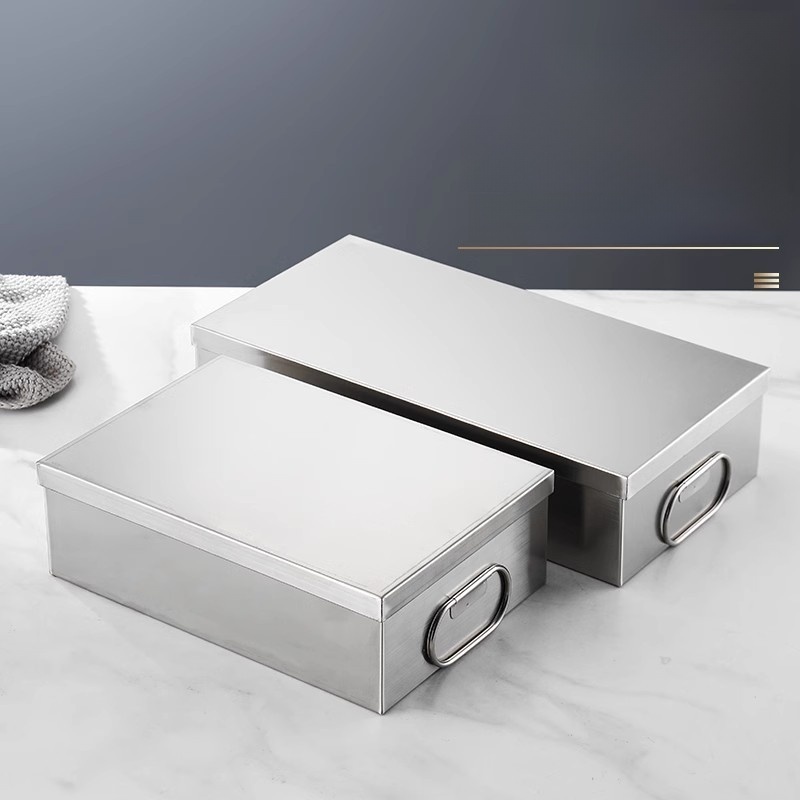 Stainl Steel Rectangular Cover - Commercial Kitchen Utensil Storage บทวิจารณ์และราคา