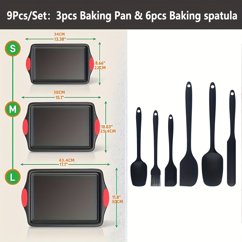 us3/9pcs Carbon Steel Non-stic - Commercial Kitchen Oven บทวิจารณ์และราคา