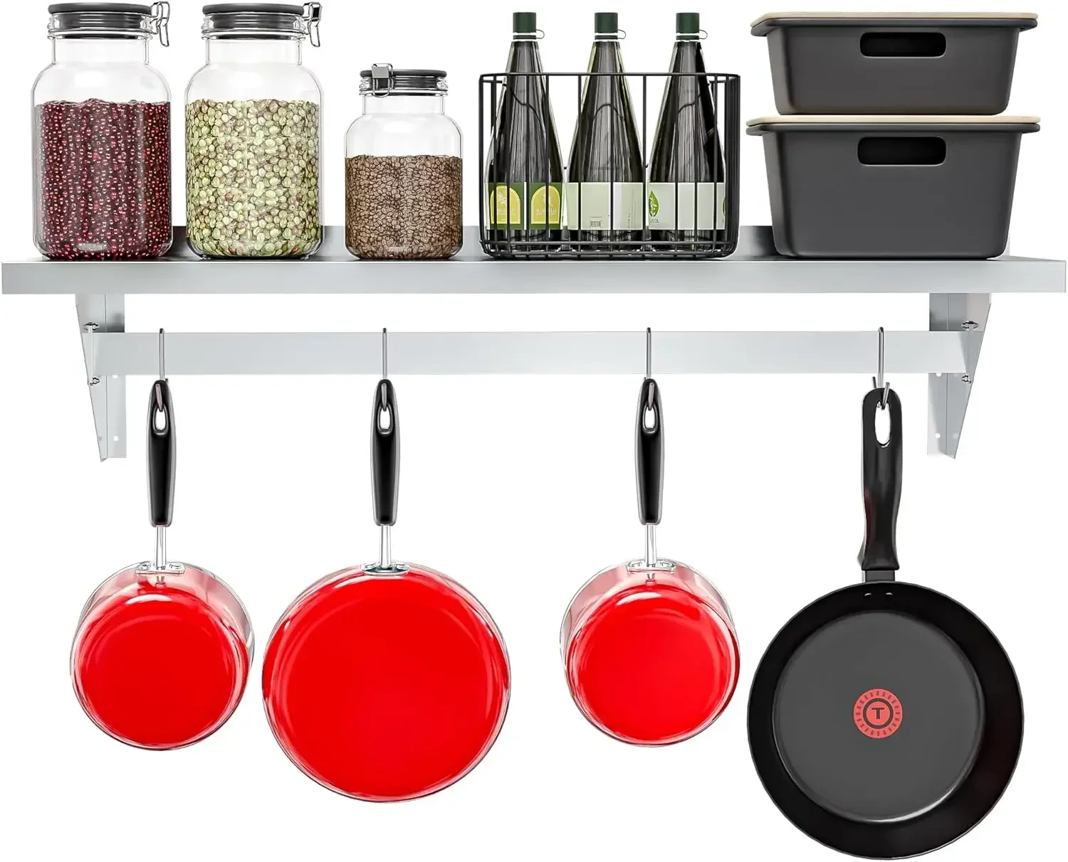 Commercial Wall Mounted Pot Ra - Commercial Kitchen Utensil Storage บทวิจารณ์และราคา