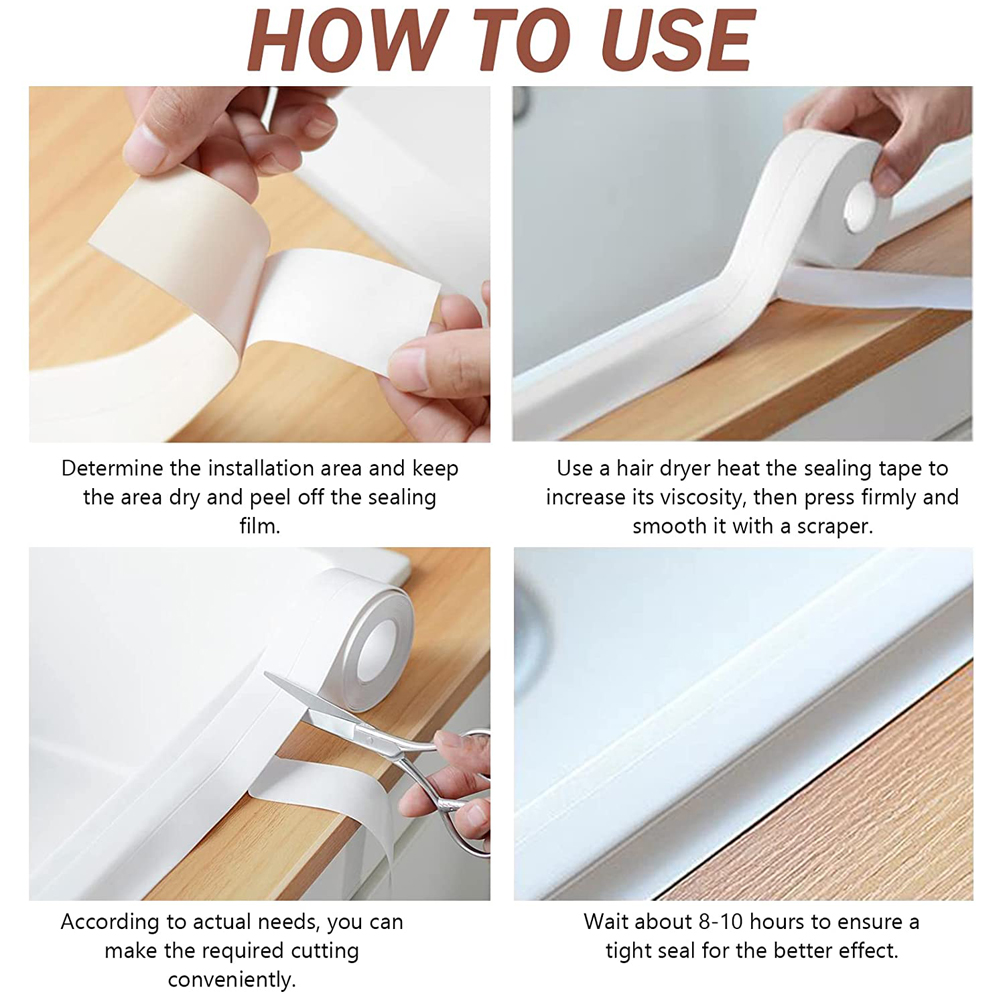 3.2M Bath Caulk Tape Self Adhe - Commercial Kitchen Wall Panels บทวิจารณ์และราคา