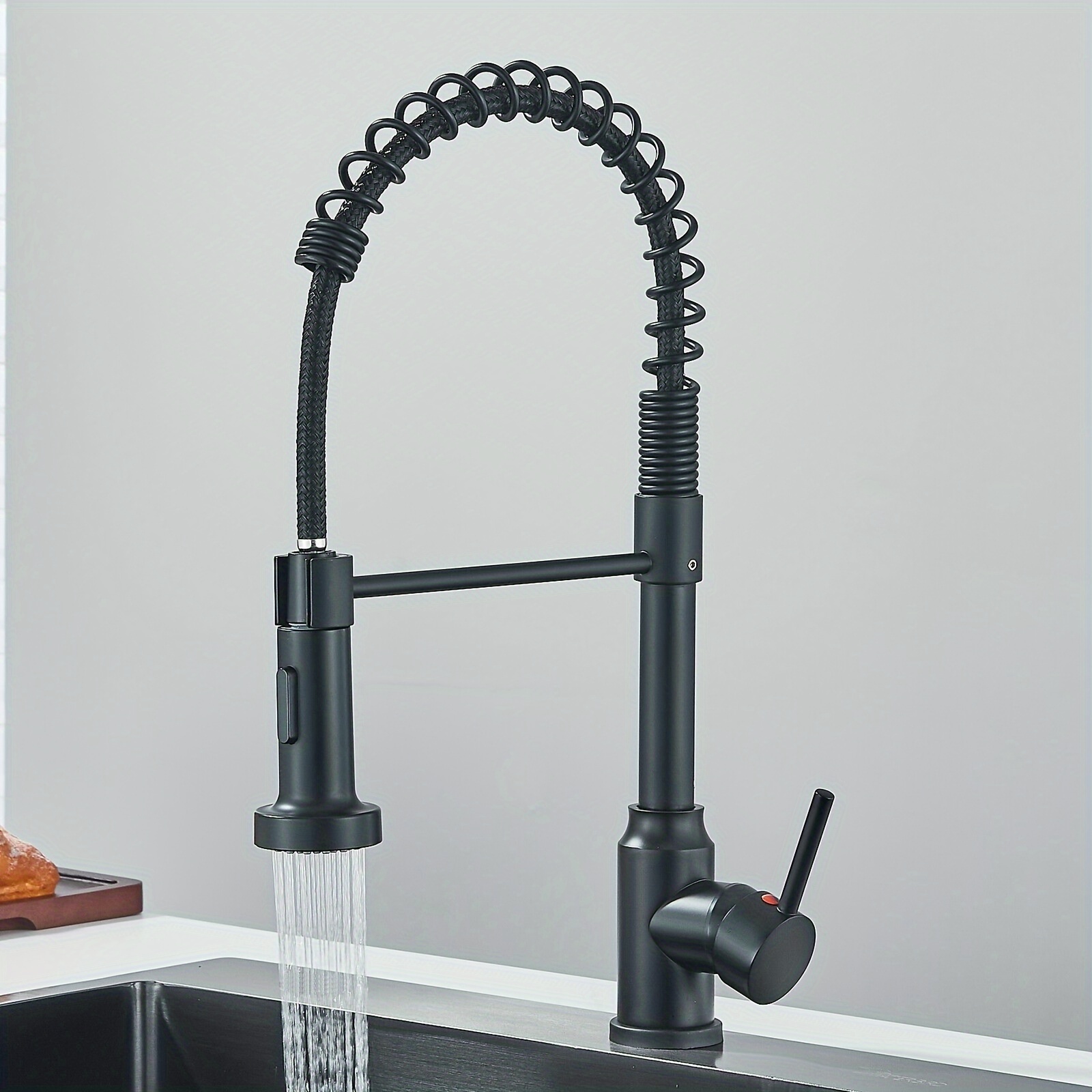 Matte Black Kitchen Faucet Fea - Commercial Kitchen Tap With Spray บทวิจารณ์และราคา