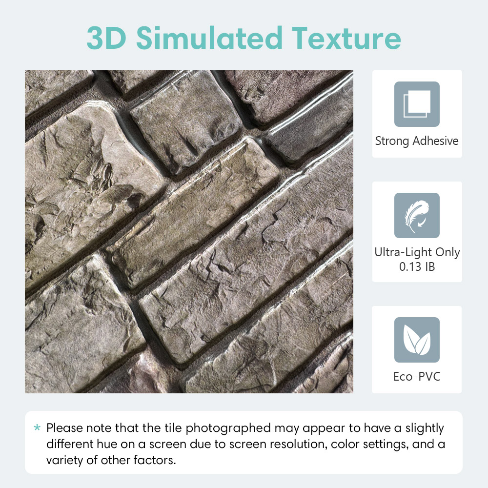 10pcs 3D Faux Stone Peel and S - Commercial Kitchen Wall Panels บทวิจารณ์และราคา