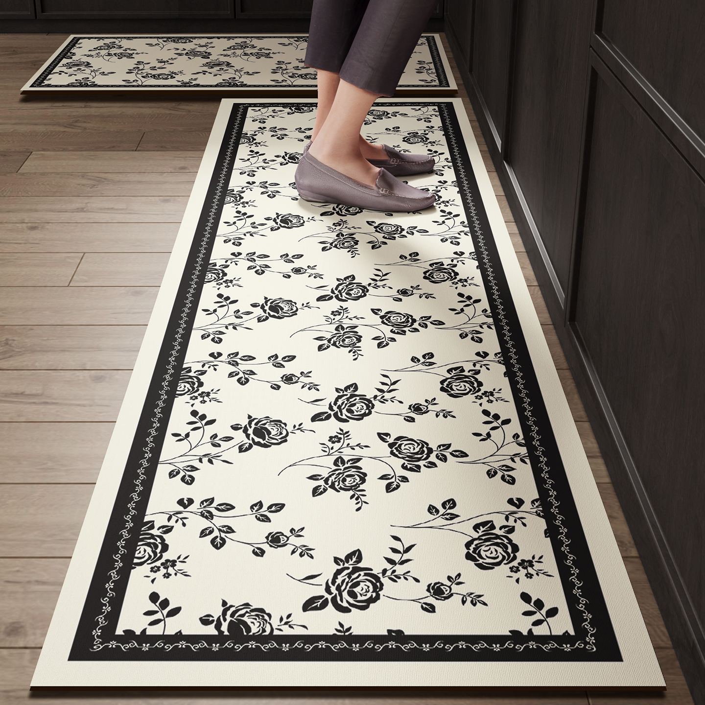 Black Kitchen Rugs Waterproof  - Commercial Kitchen Vinyl Flooring บทวิจารณ์และราคา