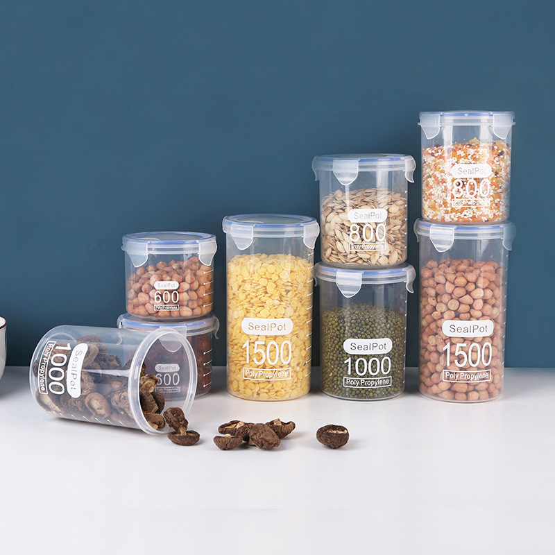 1-4PCS Sealed Jars With Scale  - Commercial Kitchen Refrigerator บทวิจารณ์และราคา