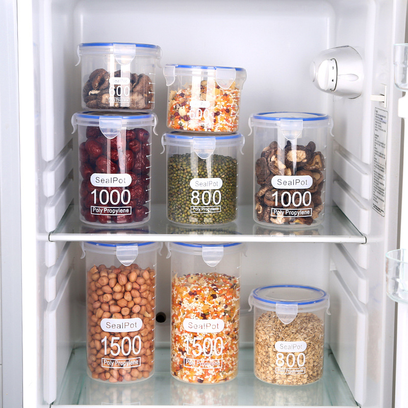 1-4PCS Sealed Jars With Scale  - Commercial Kitchen Refrigerator บทวิจารณ์และราคา