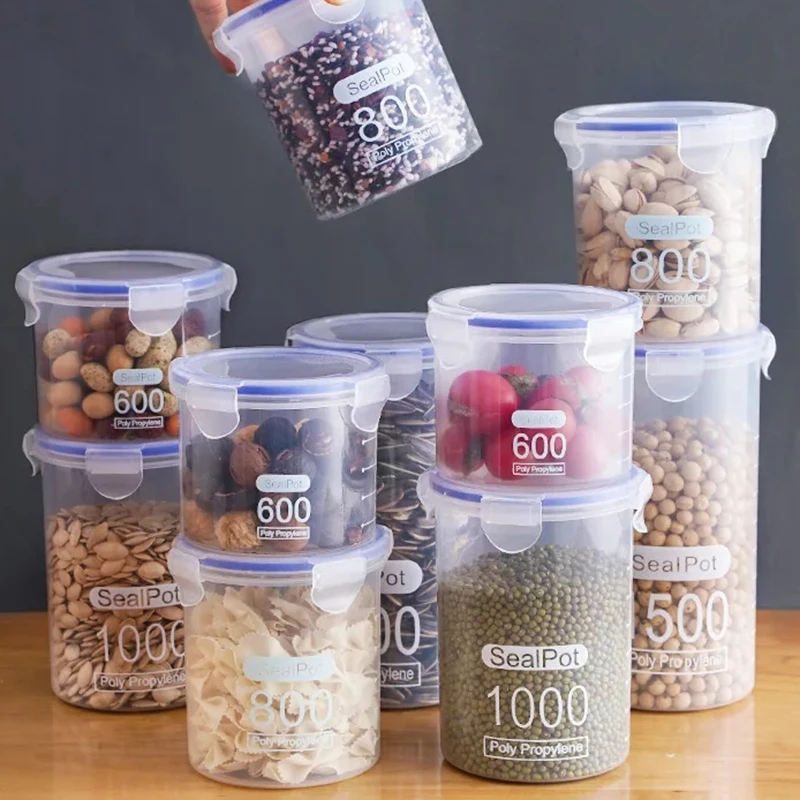 1/4PCS Sealed Jars With Scale  - Commercial Kitchen Refrigerator บทวิจารณ์และราคา