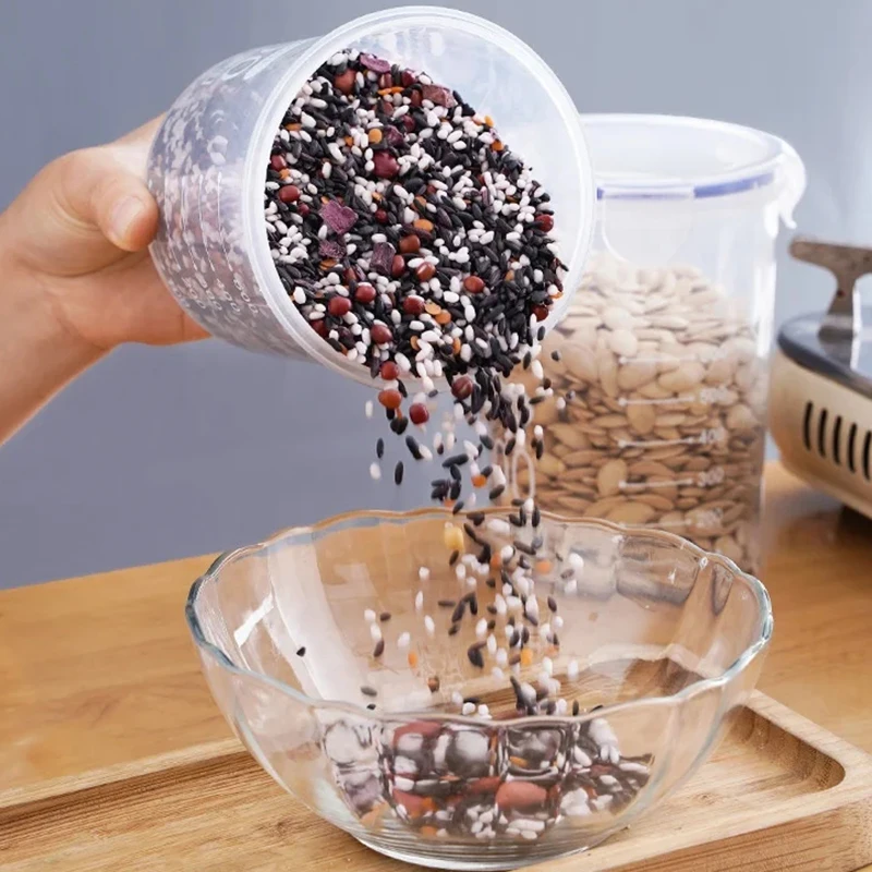 1/4PCS Sealed Jars With Scale  - Commercial Kitchen Refrigerator บทวิจารณ์และราคา